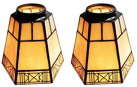 Tiffany HMJ6011 Deckenlampenschirm mit mehreren Köpfen, 2 Stück, Beige