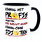 Einmal mit Profis arbeiten Einmal ohne Idioten Tasse Becher Kaffeetasse Spruch Lustig Arbeit Büro Handwerker Geschenk Baustelle witzig Werkstatt Meister Ausstattung Ausrüstung Zubehör Keramik 330 ml