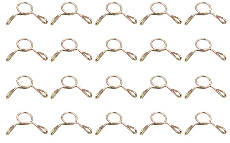 sourcing map 100Stk Schlauchschellen 5mm ID für 3.5-4mm Schlauch 65Mn Stahl Eindraht Federklemme für Luftschläuche, Wasserschläuche, Silikonschläuche