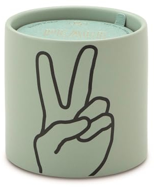 Paddywax Scented Candles in Matte Ceramic Impressions Collection Artisan Candle, 163g, Peace