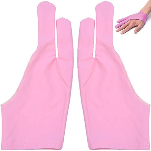 Vepoty Anti -Smudge -kunsthandschuh 2pcs Zwei Finger Zeichnen Handschuh Tablet Zeichnung Handschuh Künstler Handschuh Für Papierkizzieren
