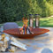 CLGarden Feuerschale aus 3mm Cortenstahl 120cm groß Moderne Edelrost Feuerstelle Corten Stahl Rost Feuer Schale Rostoptik