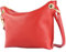 modamoda de - T243 - ital. Umhängetasche Klein Small aus Leder, Farbe:Signalrot
