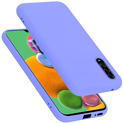 Cadorabo Hülle kompatibel mit Samsung Galaxy A90 5G Hülle Silikon Handyhülle für Galaxy A90 5G Case aus flüssigem Silikon- Kratzfeste und stoßfeste dünne TPU Schutzhülle - Liquid HELL LILA