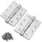 Bwintech 1 Pair 100 x 75 x 2.7mm (4 inch) Satin Chrome Brushed Steel Hinge for Fire Door, Ball Bearing Hinge for Internal Use in Residential and Commercial Buildings