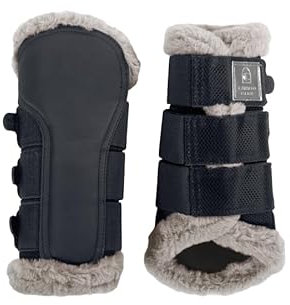 Cavallo JOCA - hochwertige Gamaschen aus Mesh und Kunstleder, Größe:L, Farbe:Black