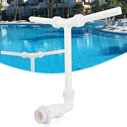 Fontaine Piscine, Fontaine d'Arrosage de Piscine pour Piscines Creusées Fontaine Piscine Cascade Réglable Haute Pression pour Accessoires de Piscine Spa (Double Jet)