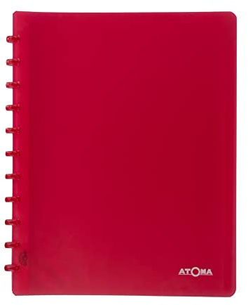 ATOMA Notizbuchsystem - Show Album - A4 - rot - 20 transparente Hüllen