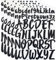 5 Sheet Capital Letter Stickers 1 Inch 2 Inch Waterproof Vinyl Alphabet Stickers Self Adhesive Letters Stick On Letters for Crafts DIY Poster Window Mailboxes (Black)