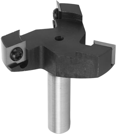 CNC-Spoilboard-Oberflächenfräser, Spoilboard-Fräser mit 1/2-Zoll-Schafteinsatz, T-förmiger 3-Blatt-Fräser mit 60 Mm Schnittdurchmesser und Plattenabflachungsfräser mit
