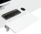 BONTEC Ergonomics Desk Extender Tray, 510mm x 240mm Table Mount Desk Extender Shelf, 90° Foldable Table Extender, Clamp on Computer Arm Rest for Desk, White