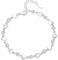 UNbit Herz Armband,Armband Edelstahl Damen Armschmuck, Diamant-Zirkon-Armband, Silber Kristall Armband Verstellbar Schmuck Damen Geschenk für Weihnachten Valentinstag für Frauen, Mutter, Ehefrau