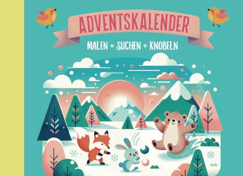 Adventskalender Winterspaß – malen, suchen, knobeln
