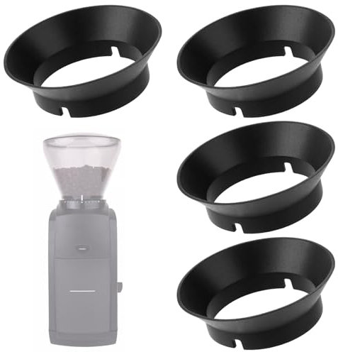 ZEYIYER 4 Stück Dichtungsersatz für Kaffeemahlwerk, Silikon-Dichtung, Kaffee-Ersatz für Baratza Virtuoso Mahlwerk, Kaffeemühle, Dichtungsring für Baratza Encore Mühle, 6,2 cm, Schwarz