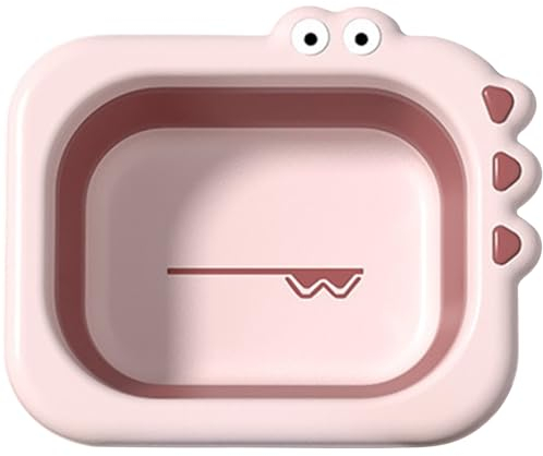 Baignoire pour bébé pliable, lavabo pliable bassin pliable baignoire baignoire portable lavage de biberon portable conception de dessins animés mignons conception de lavage pour tout-petit lavage pet