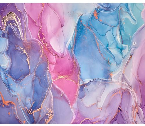 murando Fototapete Premium-Vlies Steinwand 300x210cm Foto Tapete Wohnzimmer Vliestapete XXL Motivtapeten Bildtapete 3d Effekt Wand Dekoration Marmor Marmoroptik Abstract Rosa Blau a-B-10095-a-a