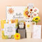 YMing 8 Stück Sonnenschein-Geschenk für Frauen mit inspirierender Decke Pflegepaket Gute Besserung Geburtstagsgeschenke Denke an dich Sonnenblumengeschenk für Frauen, Freundin, Schwester, Mama