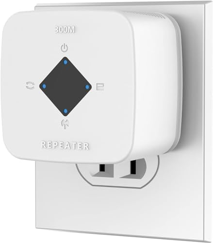 WLAN-Verstärker, Super Extended WLAN-Repeater mit LAN-Ethernet-Verbindung, 300 Mbit/s Internet Extender Booster, kompatibel mit Alexa und 99% der Standard-Router, Abdeckung bis zu 200 m²