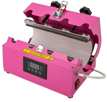 panfudongk Tumbler Press Macchina per sublimazione fai da te, 11oz-30oz, display LED, 550 W, per regali personalizzati e decorazioni per la casa (rosa)