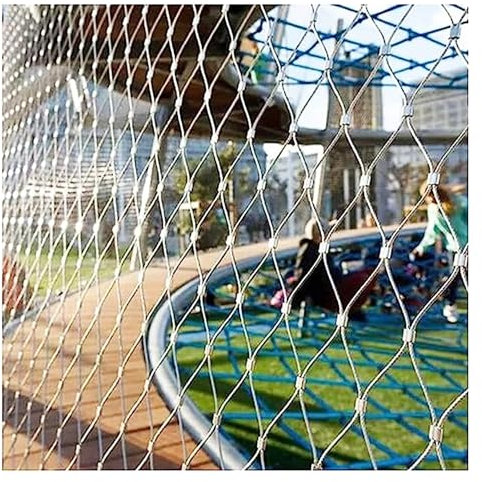 Souple Câble de Maille, Filet de Sécurité Antichute Snap Rouleau Grillage Galvanisé Treillis Décoratif pour Clôtures Pour Animaux ZLRBN(Size:1x25m)