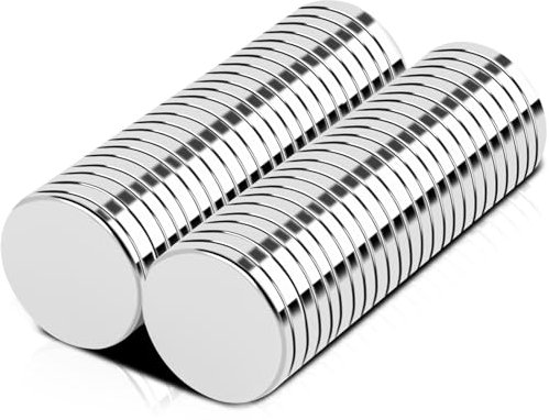 Aenienoe 50Stück Magnete Kleine Magnete Stark Neodym Magneten Mini 12x1.5mm Rund für Pinnwand Magnettafel Kühlschrank Whiteboard Handwerk Fotos Starke Magnets