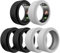TiMOVO Silikon Ring Case Kompatibel Mit Oura Gen 3, 4, Samsung Galaxy Ring, Ultrahuman AIR, RingConn - Universal 6-14 Größe Ringe, Schwarz/Grau
