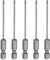 QUARKZMAN 5 Stück Flachkopf Schlitz Spitze Schraubendreher Bits Set S2 Magnetische Schlitz Schraubendreher Bits SL2.0 mit 1/4 Zoll Sechskantschaft 2 mm