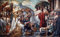 GKAZGQPR Bekannt Leinwand Wandbilder Leinwand Plakat die Gesandten des Kalifen Harun Al Rashid bieten Karl dem Großen eine Uhr von Jacob Jordaens Gemälde Wandkunst für Wanddekoration 60x90cm
