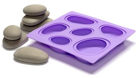 Silikon Gießform für unregelmäßige Steine – Wiederverwendbar & spülmaschinenfest – Für Beton, Gips, Harz, Seife & Wachs – BPA-frei & lebensmittelecht