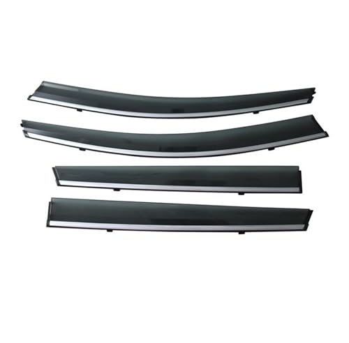 Auto-Scheinwerfer-Augenbrauen Scheinwerfer-Augende Für Nissan für Qashqai J11 2016-2021 Seitenfensterabweiser Fensterschutz Wetterschutz Türvisier Sonne Regenschutz(Chrome Strip)