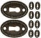 DOITOOL 10Pcs Oval Keyhole Cover Plates Vintage Zinc Alloy Keyhole Protector for Dresser Decor Retro Decorative Hardware for Cabinets and Furniture Easy to Install