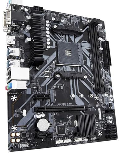 Placas Base de Ordenador Fit For GIGABYTE B450M S2H con Ranura AMD AM4 DDR4 Micro ATX USB 3.1 Gen1 VGA DVI-D 32 G M.2