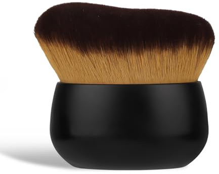 Körper Make up Pinsel für Selbstbräuner, Großer Selbstbräuner Applikatorpinsel Ermöglicht Gleichmäßiges Auftragen auf Gesicht Hals Rücken und Beine Nass und Trockenanwendung (Schwarz)