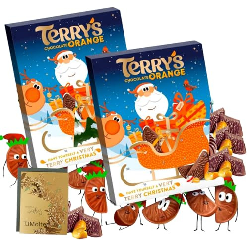 Chocolate Advent Calendar 2025 | Terry’s Chocolate Orange Advent Calendar – 2packs of 24 Delicious Chocolate Gifts for Kids Men Women - Terrys Chocolat Christmas Selection Box, Countdown year 2025