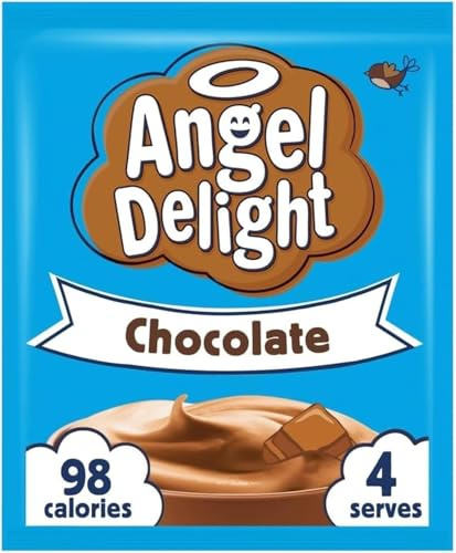 Angel Delight Smooth & Creamy Chocolate Flavour Instant Dessert Mix, 59g Sachet (Pack of 6)