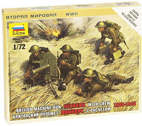 Zvezda 1/72 WWII Britisches Maschinengewehr mit Besatzung1939-42