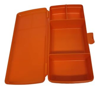 Tupperware Pausenbuffet XL Brotdose mit Einteilung mit 4 getrennten Fächern Clevere Pause (orange)