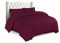 Sapphire Collection Plain Duvet Cover With Pillow Cases Non Iron Percale Quilt Cover Bedding Bedroom Set (Super King, Burgundy)