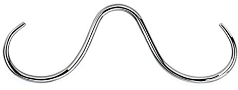 eeddoo Septum-Piercing Schnauzer Silber Edelstahl 1,6 mm