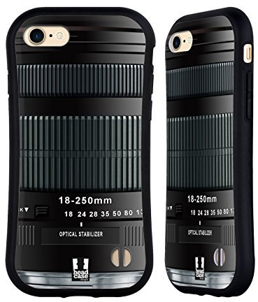 Head Case Designs Thunderbolt Objectifs Photographiques Coque Hybride Compatible avec Apple iPhone 7/8 / SE 2020 & 2022