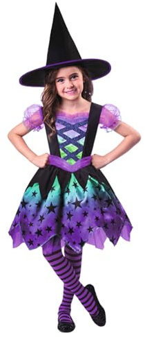 Amscan 9902768 - Girls Spell Casting Cutie Witch Halloween Costume - Age 5-6 Yrs