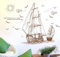 HALLOBO® Wandtattoo Wandaufkleber Segel Segelschiff Segelboot Seefahrt Wand Sticker Deco Wohnzimmer Schlafzimmer Kinderzimmer Küche usw.