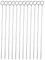 HONSHEN 10 Inch Metal Barbecue Skewers, Stainless Steel BBQ Skewers, Shish Kebab Kabob Skewers 12 Pcs