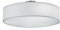 lightling modern Deckenleuchte in nickel matt, Stoffschirm weiß, 3 x E27 max. 60W, ø 50 cm, Höhe: 20.5 cm