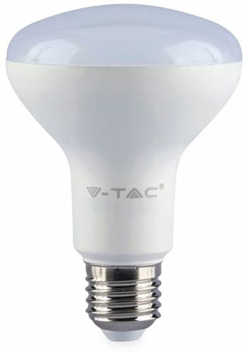 V-TAC E27 10W/75W R80 Reflector LED Spotlight Bulb Screw | Non Dimmable 4000K Day White | Energy Saving Light Bulbs, VT-280