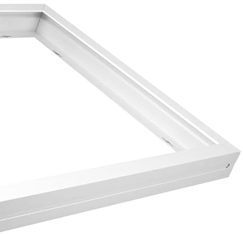 WITTKOWARE Anbaurahmen/Aufbaurahmen für LED-Panel 120x30cm, Aluminium, weiß, nur Rahmen OHNE LED-Panel
