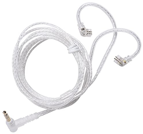 erjigo KZ hundred core silver plated earphone upgrade cable，Number C pin Adapted to KZ-ZSN, Pure silver-plated core, hand-woven