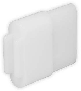 DIWARO® 1 Paar Endstabgleiter | Größe 30mm x 14mm | Farbe braun, grau oder weiß | Material Kunststoff | für Endleiste, Endschiene, Winkelendschiene | Rolladenpanzer, Jalousie, Rollo (transparent)