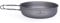 Boundless Voyage 7 inch Titanium Frying Pan Plate Dish with Folding Handle Ultralight Camping Picnic Skillet Griddle Tableware Titanium Pan Ti-2063C