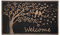 LOLAhome Felpudo de Árbol de la Vida Negro Oriental Antideslizante de 75x45 cm